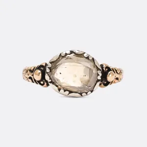 Georgian Oval Diamond Solitaire Ring