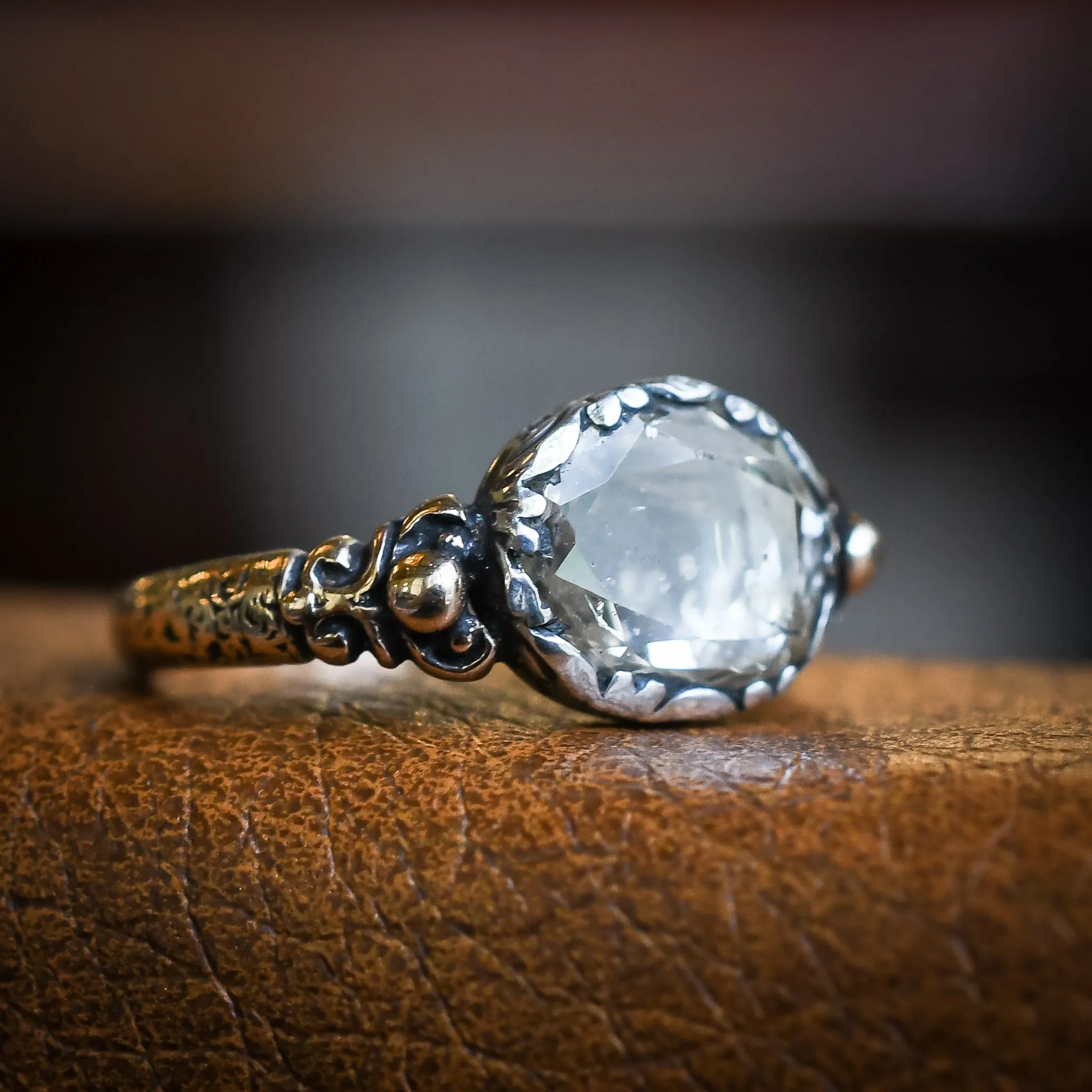 Georgian Oval Diamond Solitaire Ring