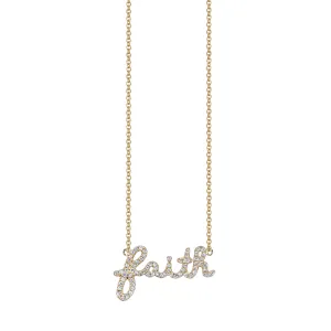 Gold & Diamond Faith Necklace