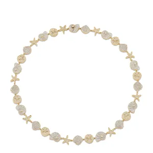 Gold & Diamond Sea Life Eternity Necklace