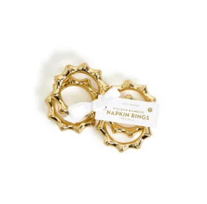 Gold Bamboo Napkin Rings (4)