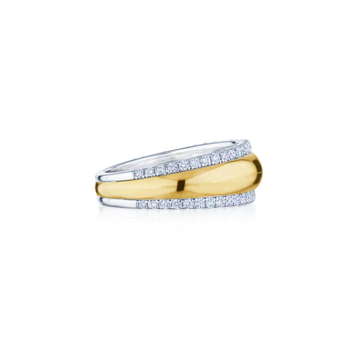 Gold Band with Diamonds