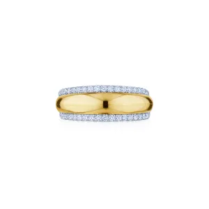 Gold Band with Diamonds