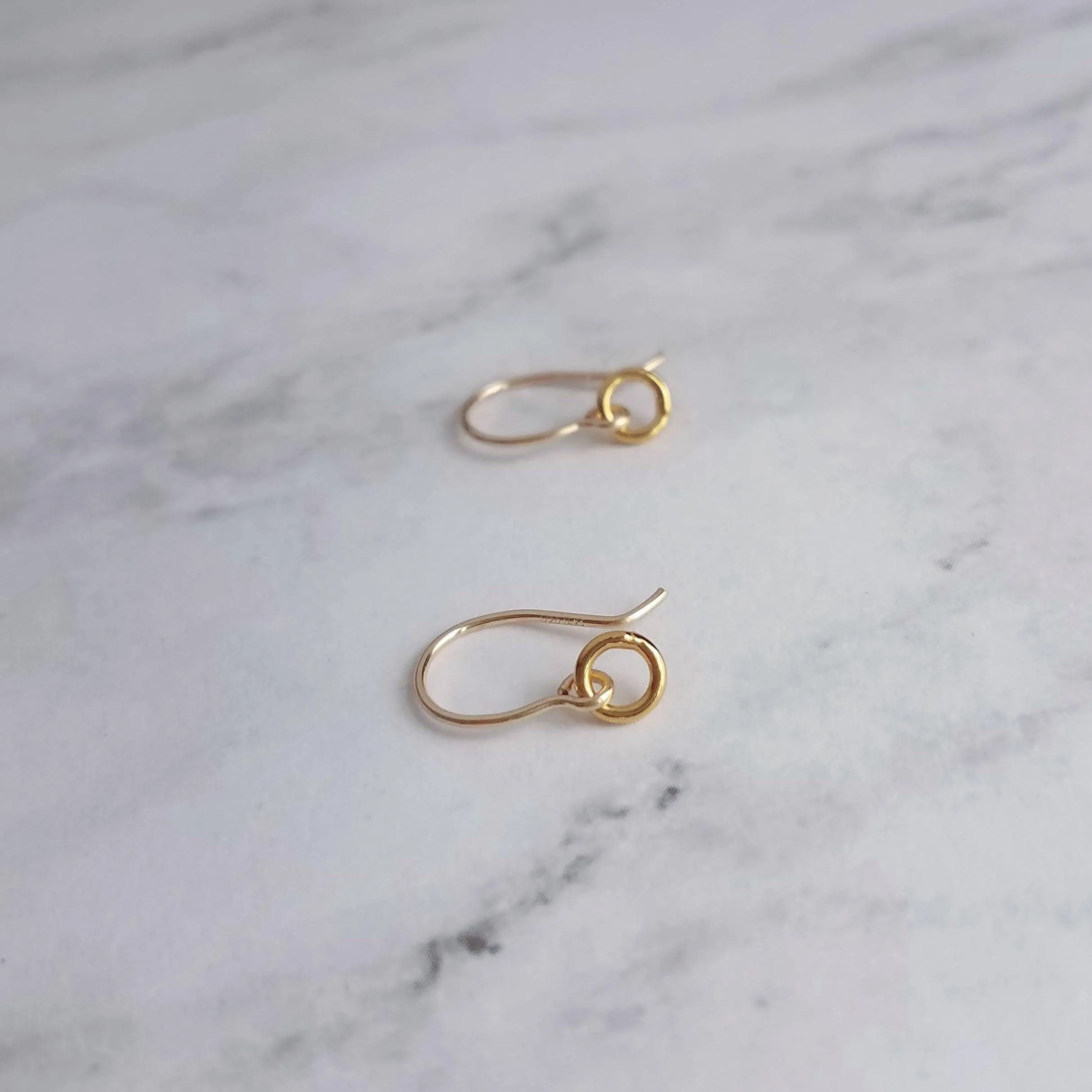 Gold Circle Earrings, 14K gold fill earring, gold ring earring, tiny gold circle earring, small ring earring, minimalist gold earring, hoop