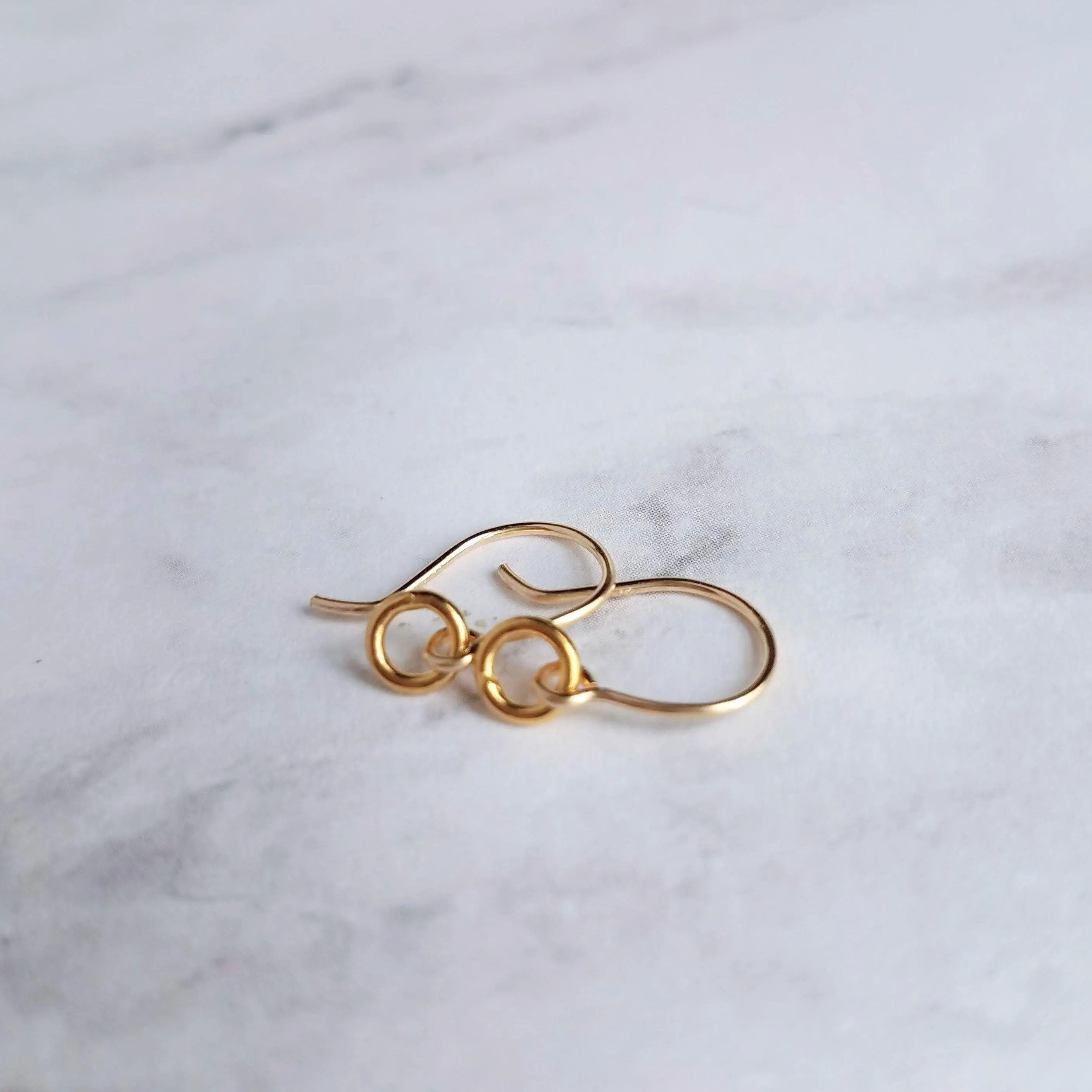 Gold Circle Earrings, 14K gold fill earring, gold ring earring, tiny gold circle earring, small ring earring, minimalist gold earring, hoop