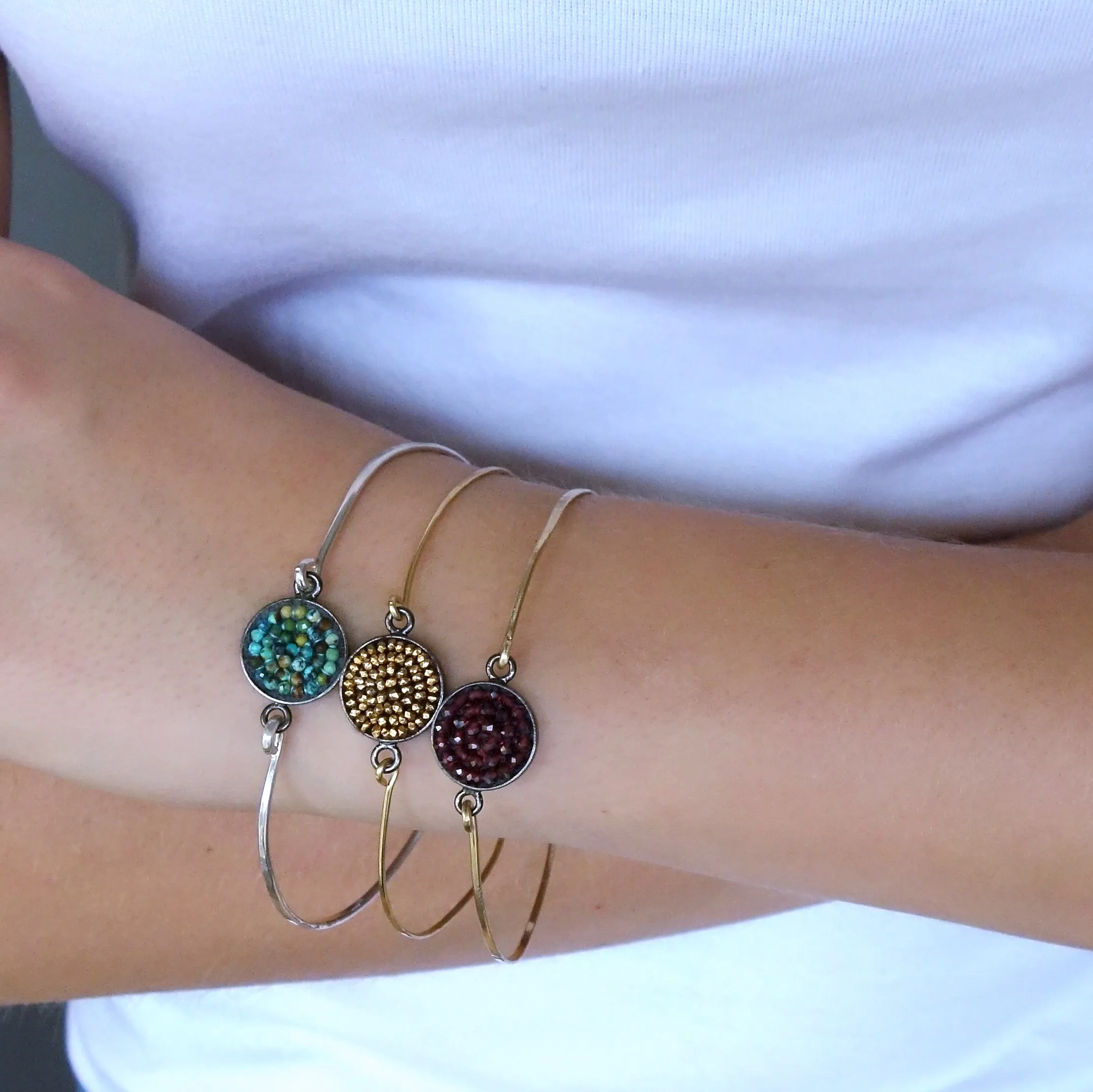 Gold Iconic Mosaic Bangle Bracelet