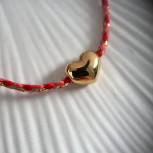 Gold Lunar Galentine Heart Friendship Bracelet