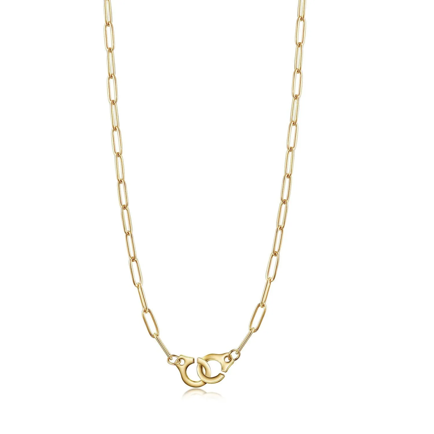 Gold Paperclip Link Necklace - Minimalist Statement Piece for Women