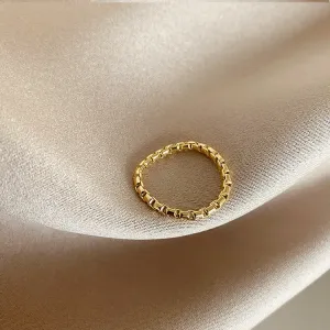 Gold Plated Chain Ring