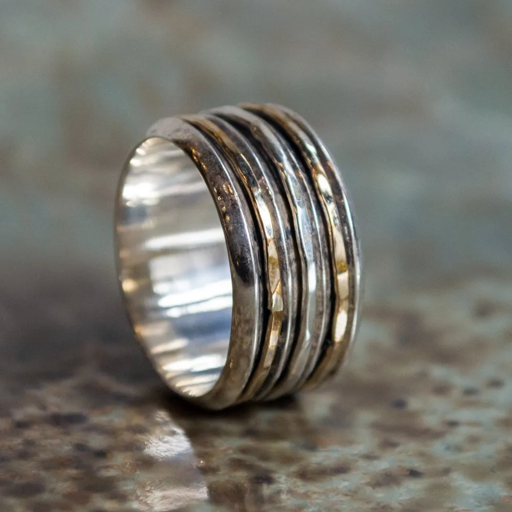 Gold Silver ring - Two Of a Kind.