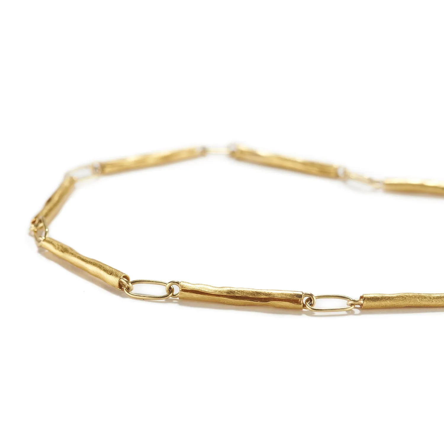 Gold Tube Necklace