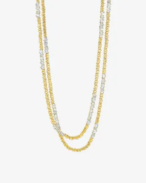 Golden Diamond 60" Inch Tennis Necklace