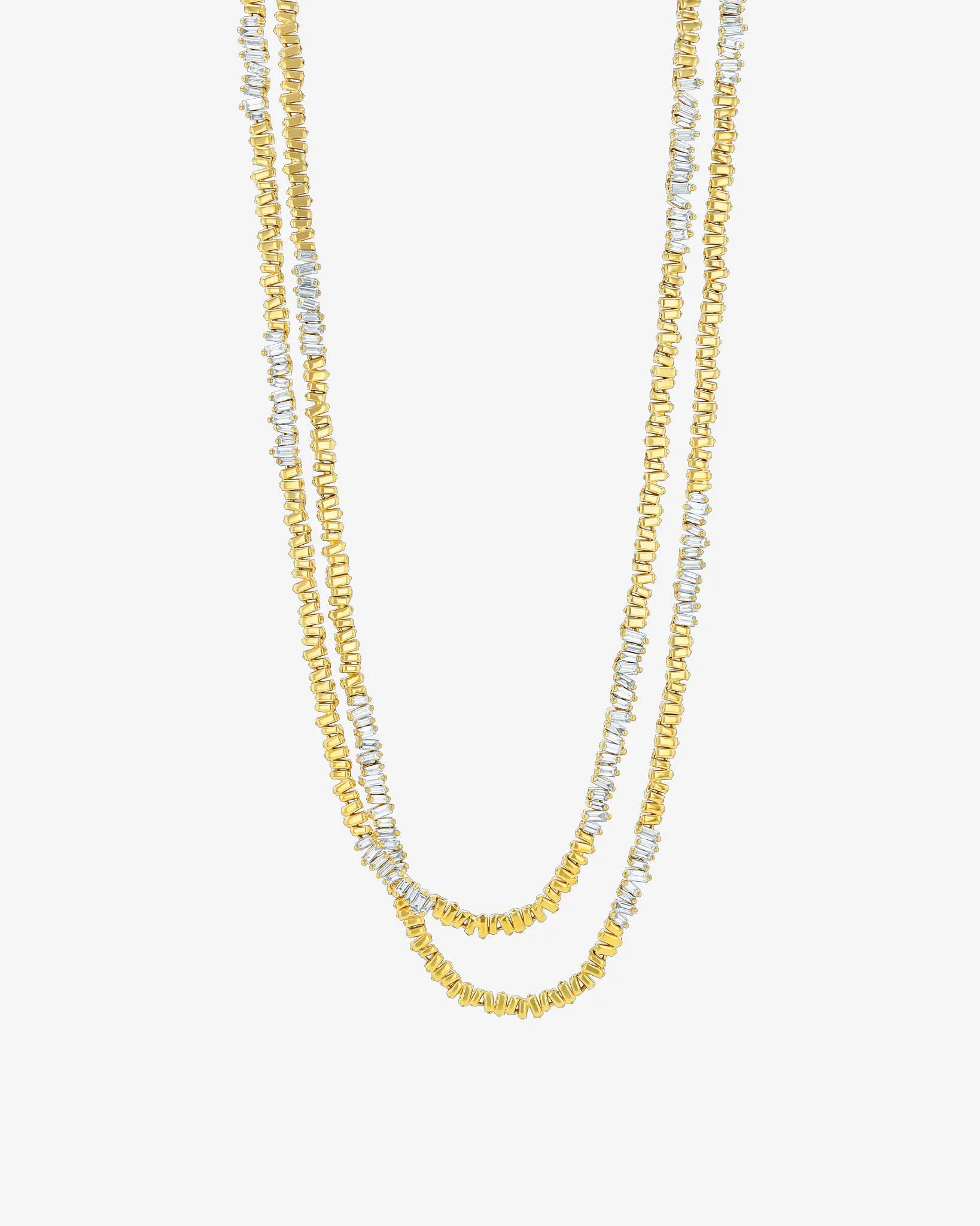 Golden Diamond 60" Inch Tennis Necklace
