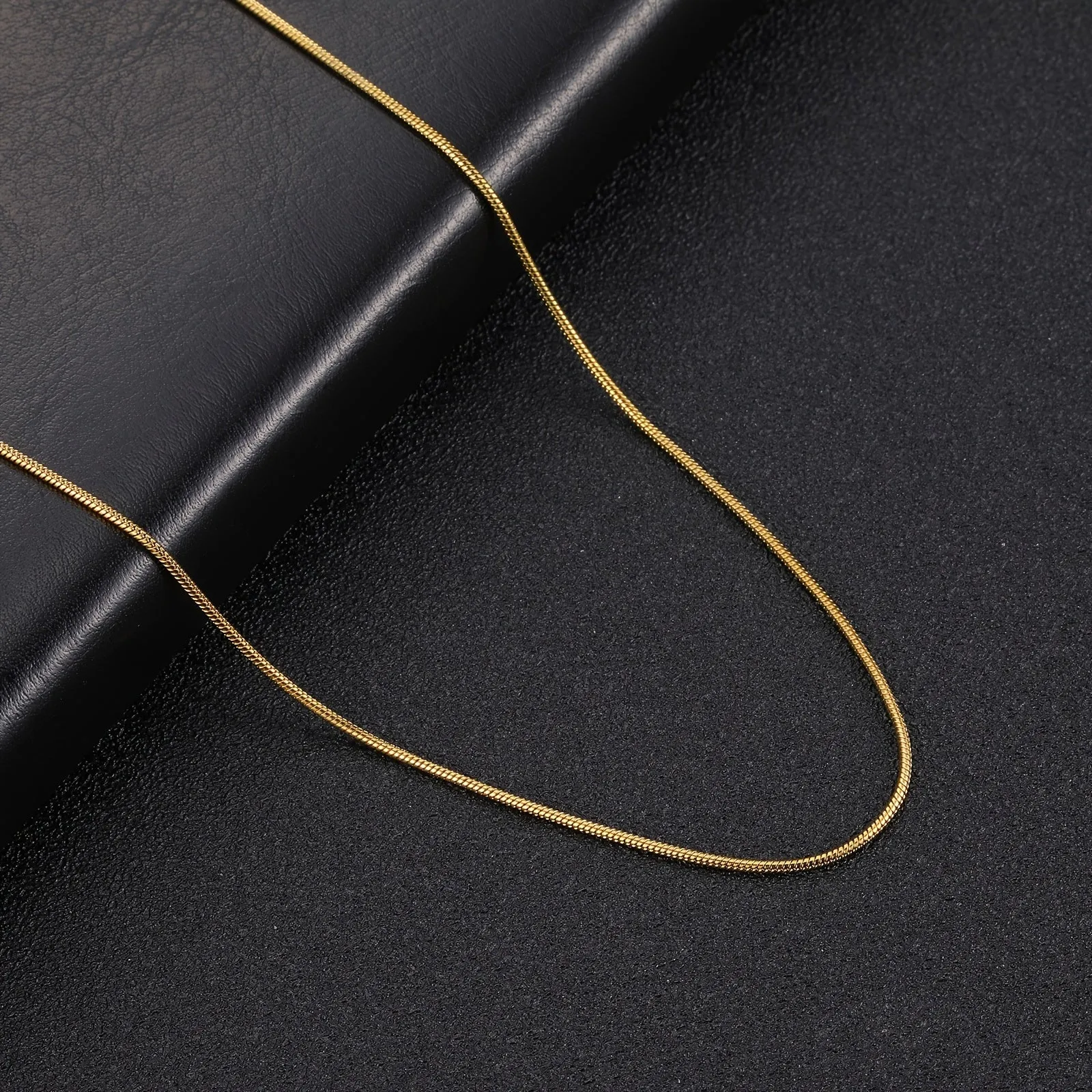 Golden Stainless Steel Snake Chain Necklace For Men