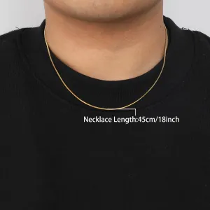 Golden Stainless Steel Snake Chain Necklace For Men