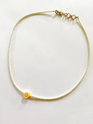 Grapefruit Pearl Neckalce