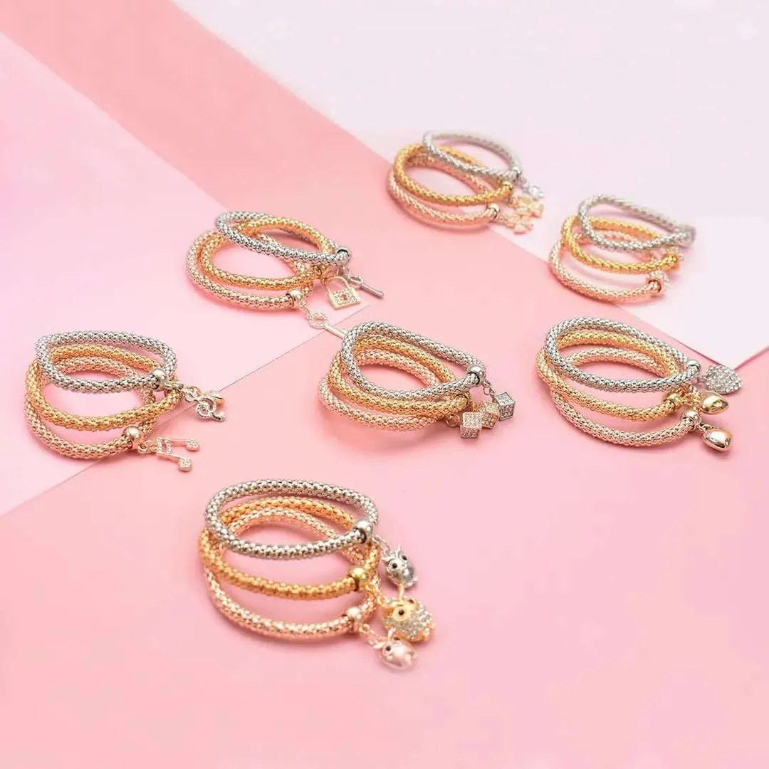 GSR Bracelet Set- Bubble Hearts