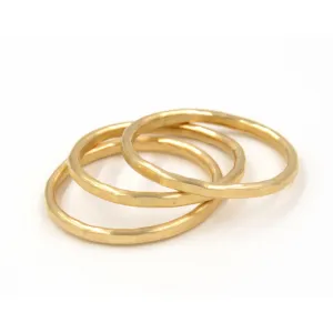 Hammered Gold Stacking Ring