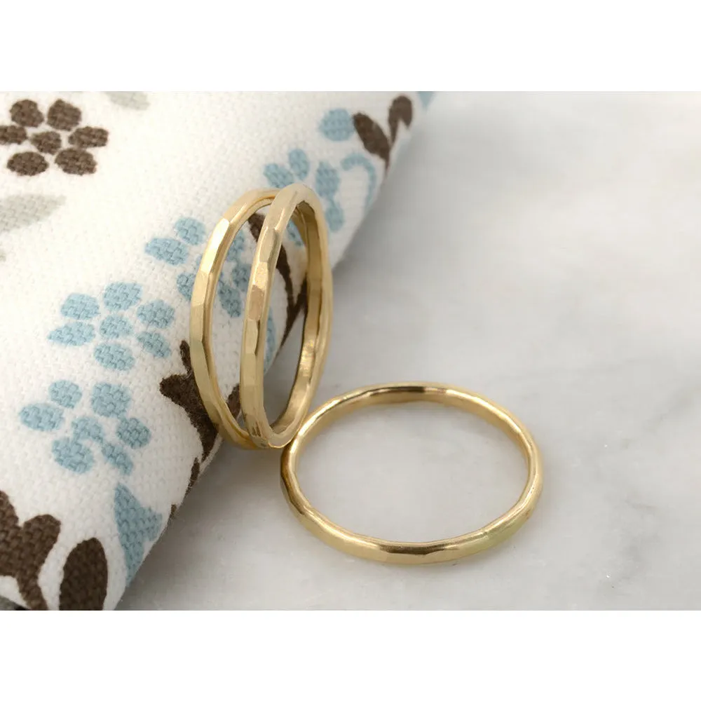 Hammered Gold Stacking Ring