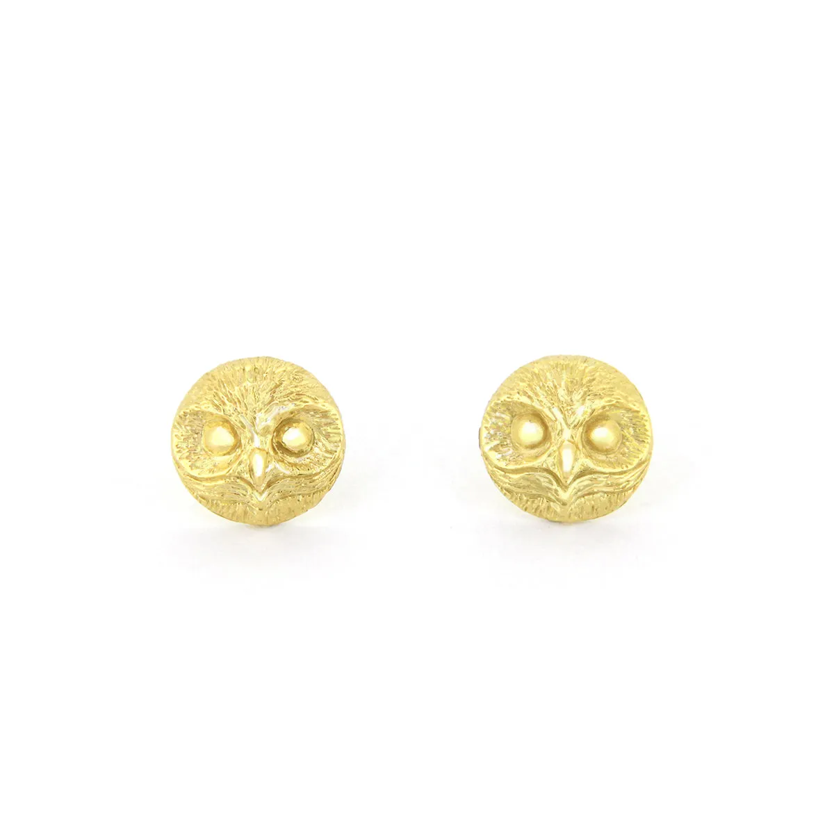 Happy Spotted Owl Stud Earrings 925 Sterling Silver