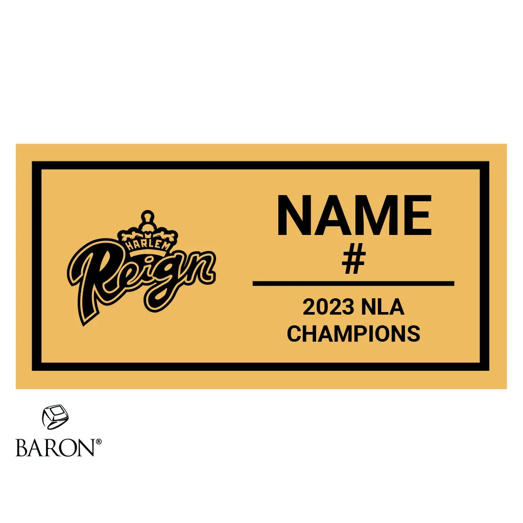 Harlem Reign Lacrosse 2023 Championship Black Standard Window Ring Box