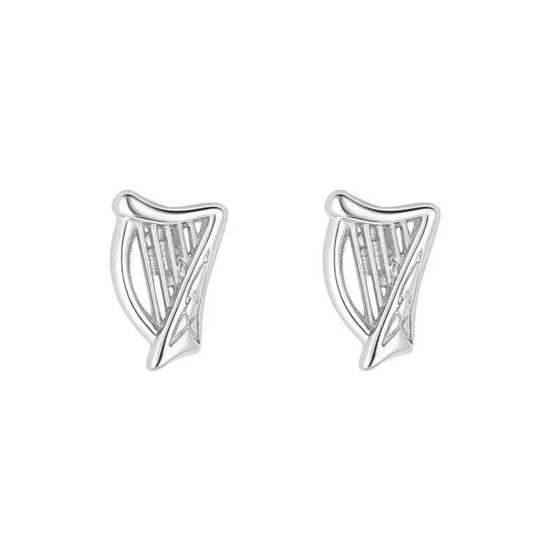 HARP STUD EARRINGS.
