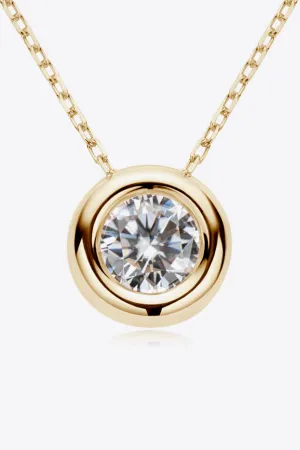 Hazel Blues® | 1 Carat Moissanite Pendant 925 Sterling Silver Necklace