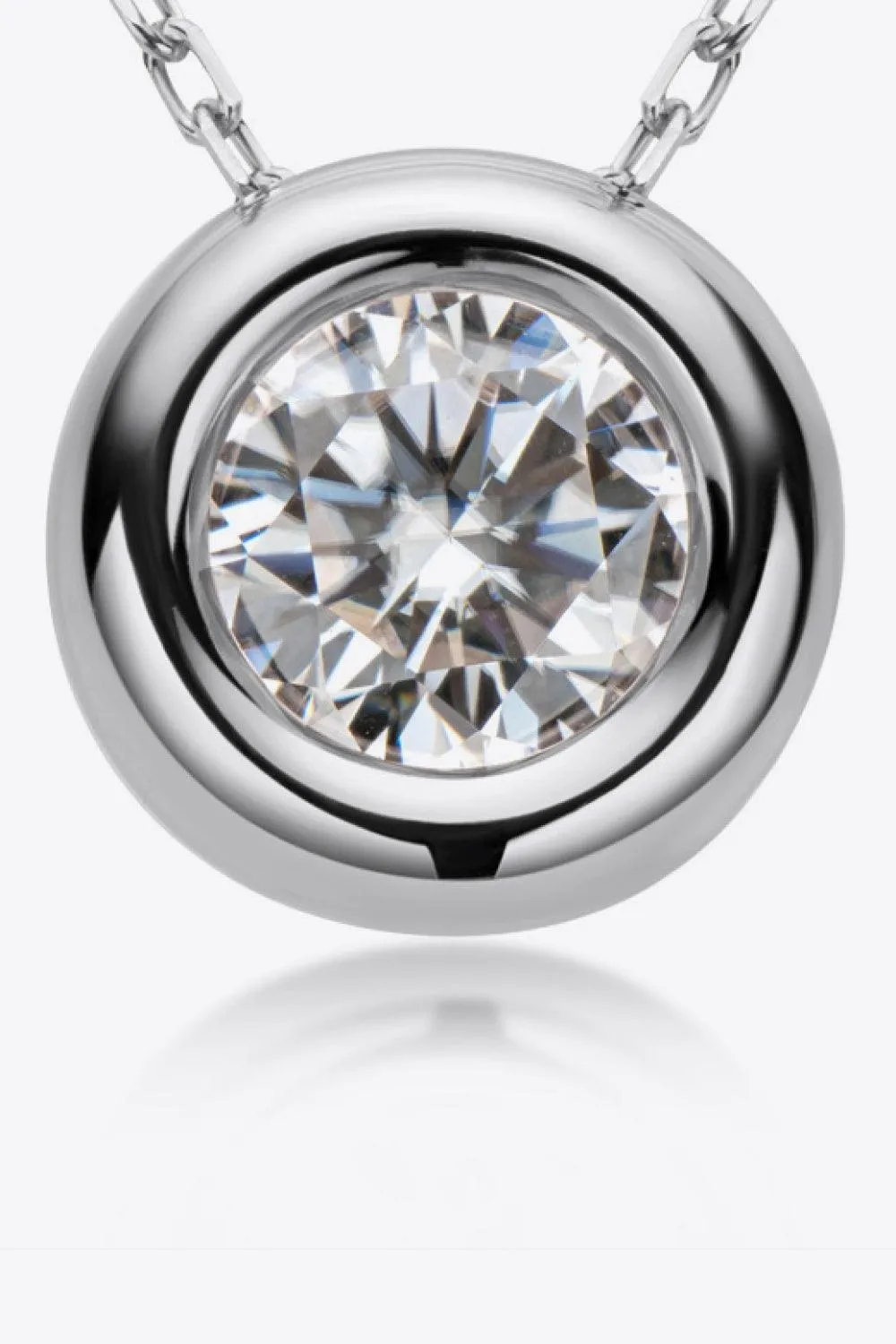 Hazel Blues® | 1 Carat Moissanite Pendant 925 Sterling Silver Necklace