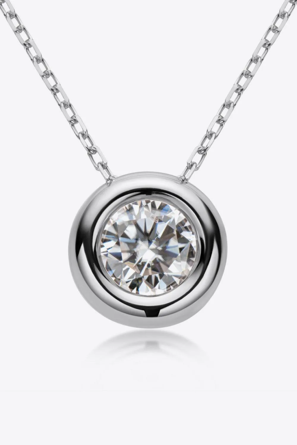 Hazel Blues® | 1 Carat Moissanite Pendant 925 Sterling Silver Necklace