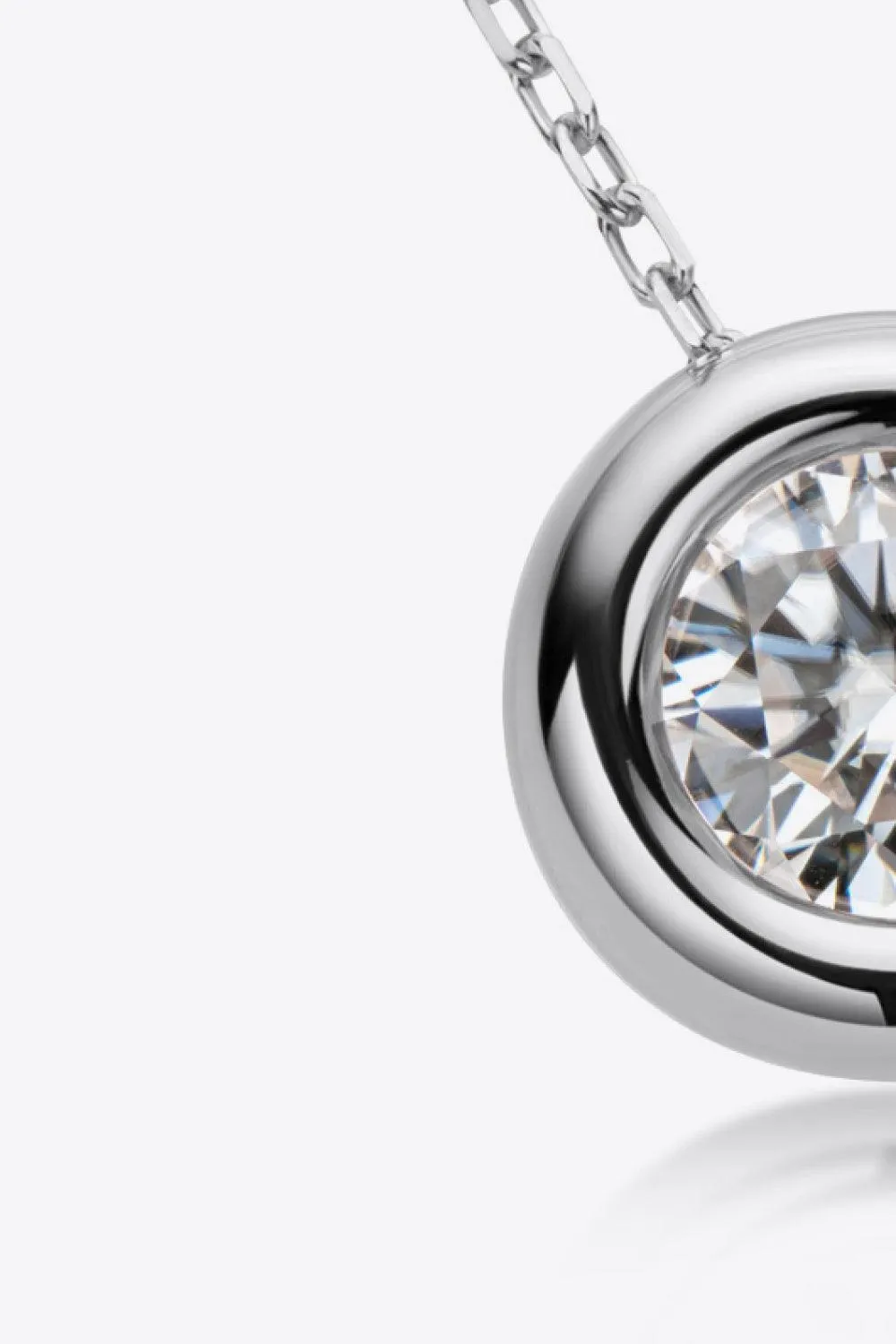 Hazel Blues® | 1 Carat Moissanite Pendant 925 Sterling Silver Necklace