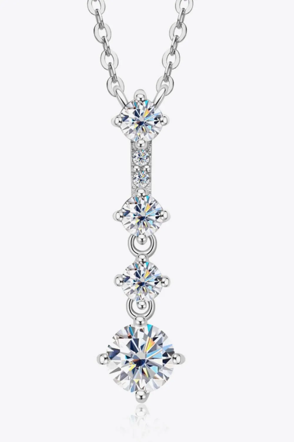 Hazel Blues® | Keep You There Multi-Moissanite Pendant Necklace
