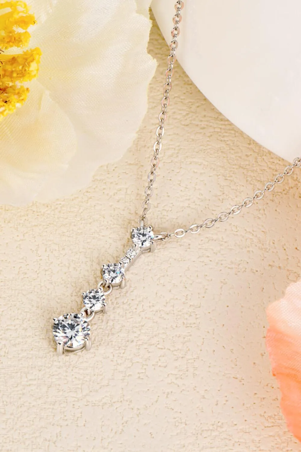 Hazel Blues® | Keep You There Multi-Moissanite Pendant Necklace