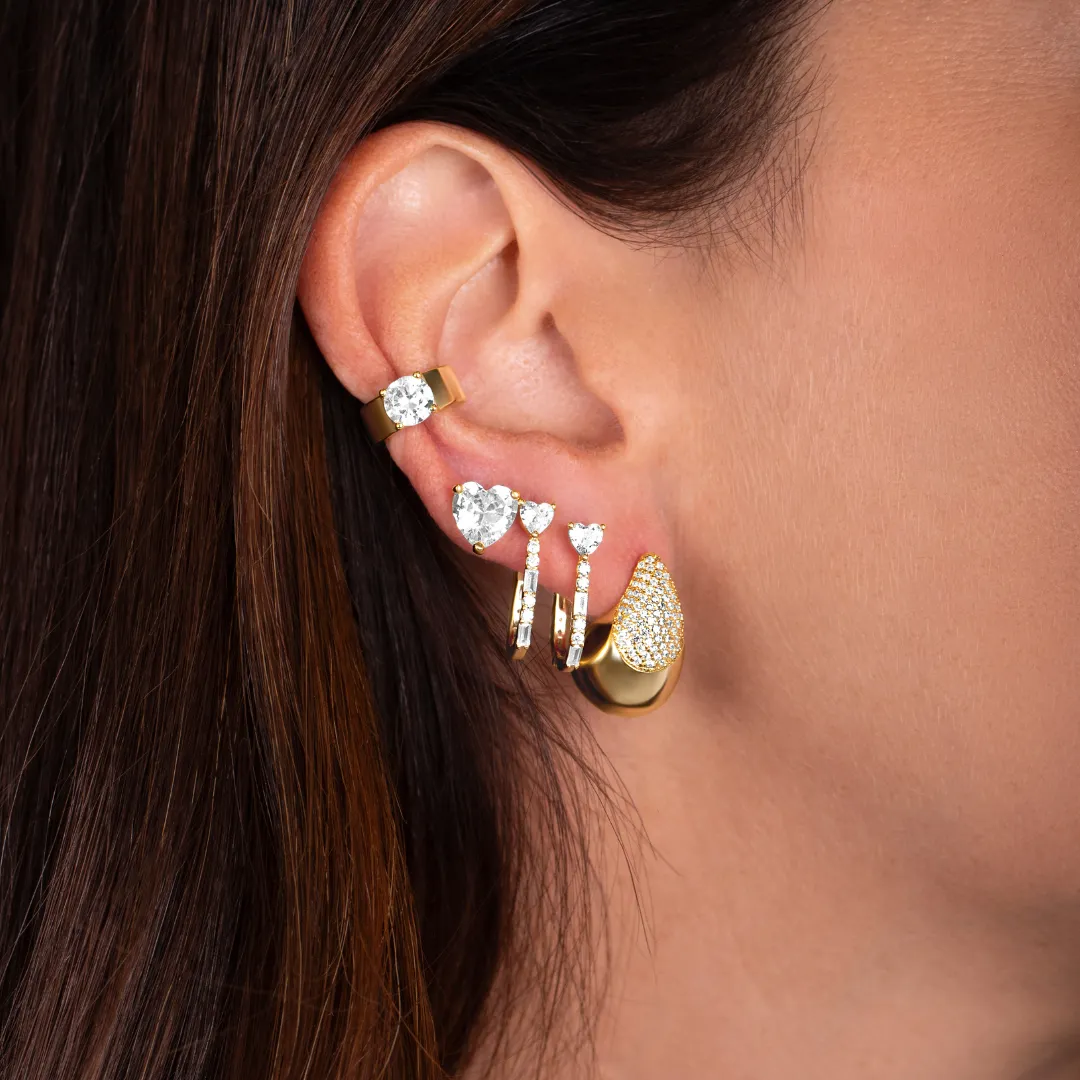 Heart Diamond Studs