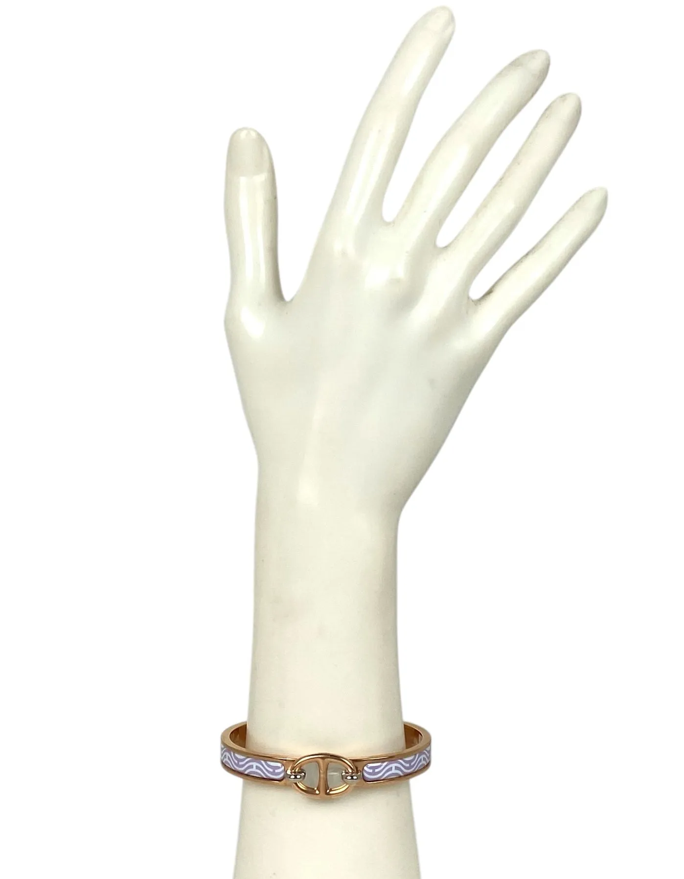 Hermes NWT Mini Clic Chaine d' Ancre Ghost Bracelet GM