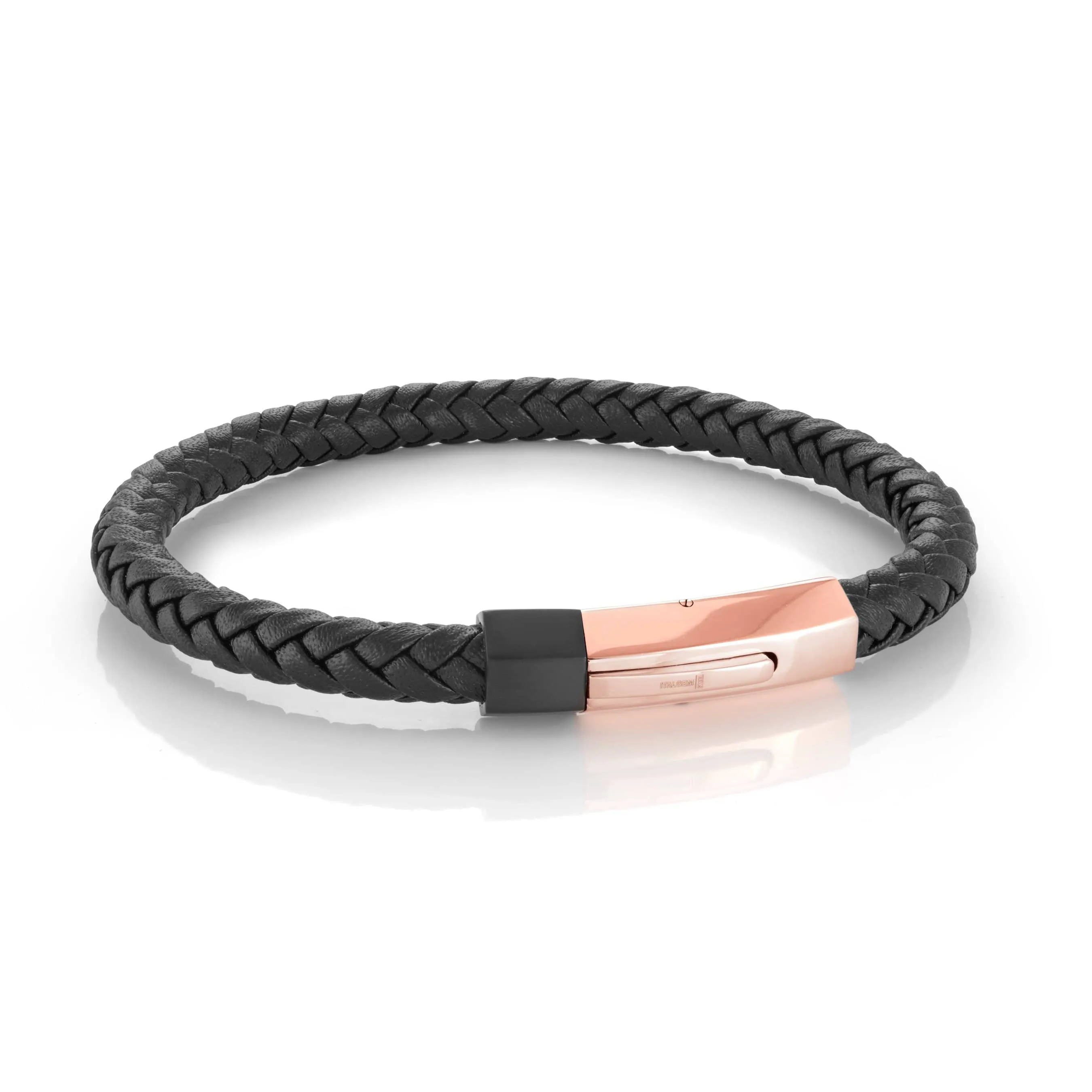Hexagon Leather Bracelet 6mm