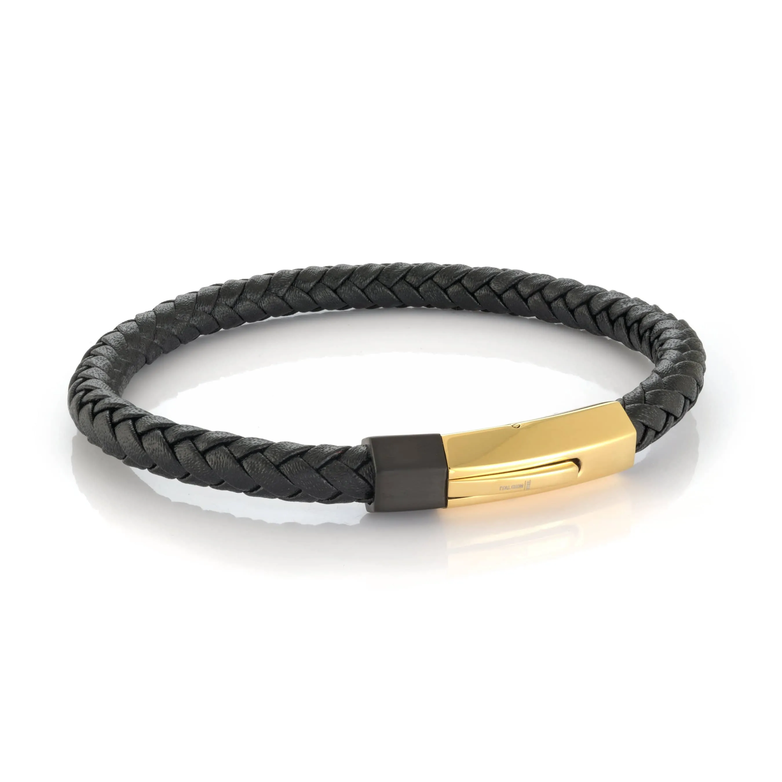 Hexagon Leather Bracelet 6mm