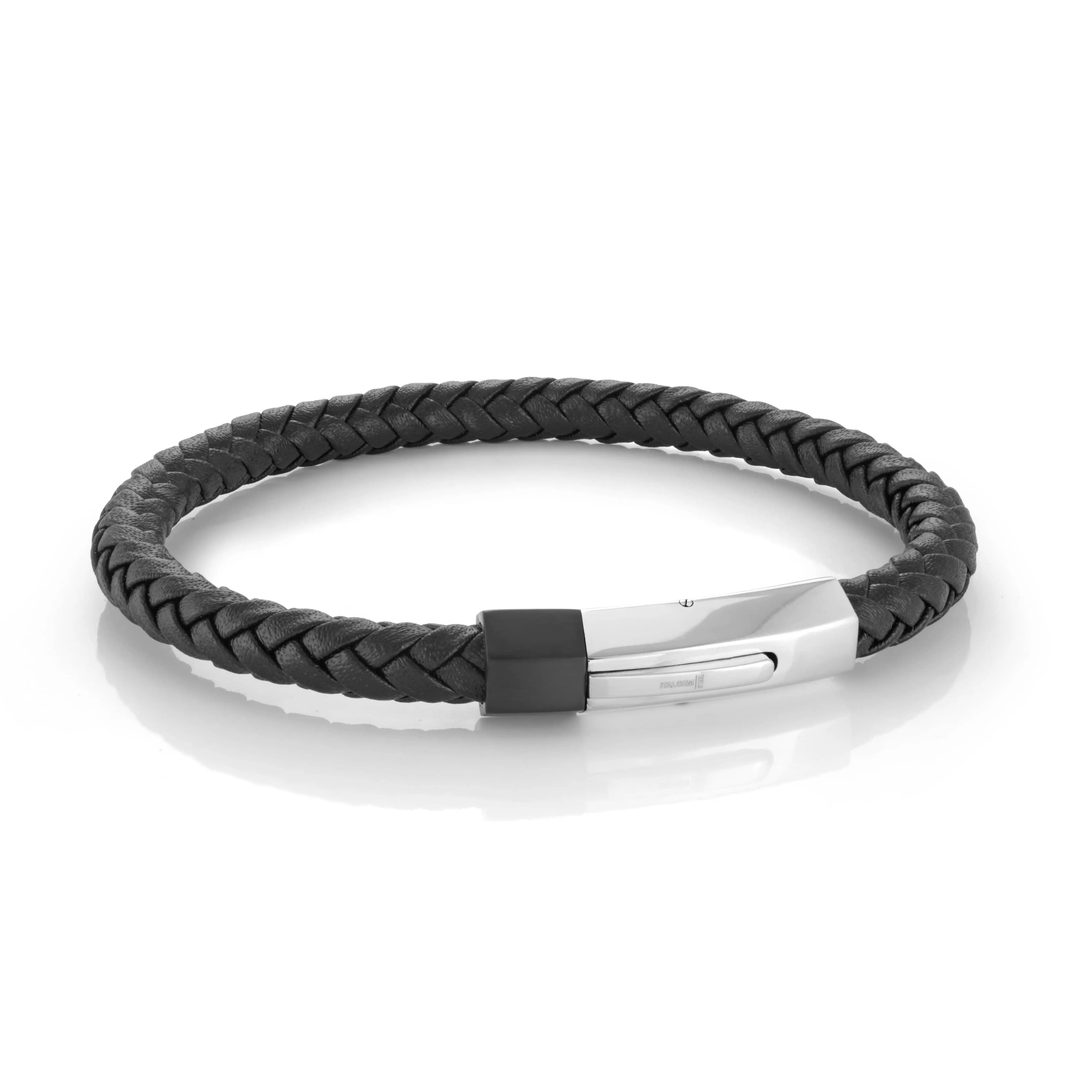 Hexagon Leather Bracelet 6mm