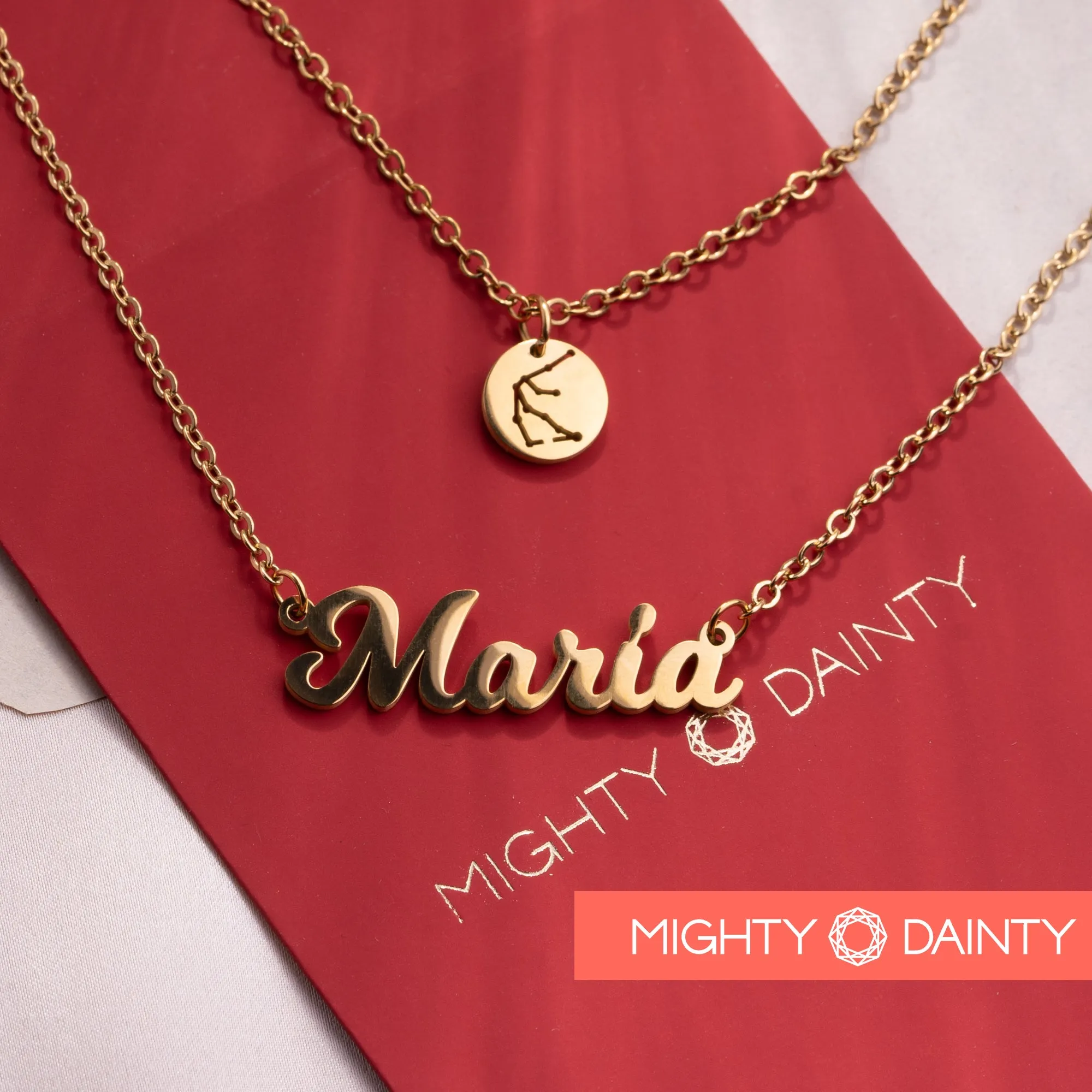 Horoscope Name Necklace
