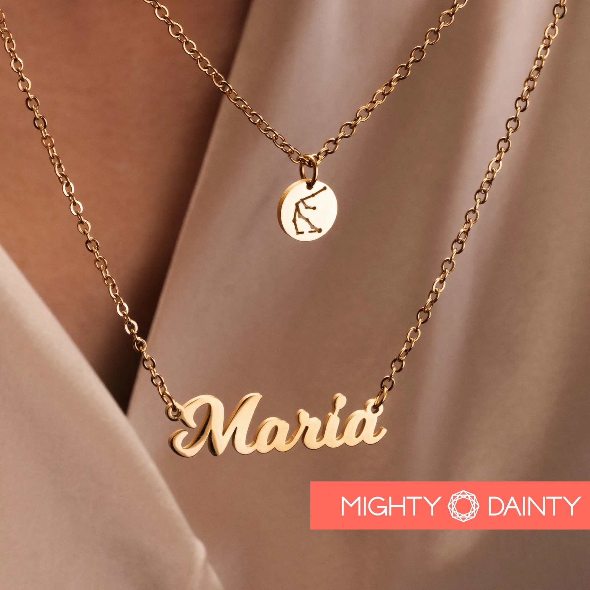 Horoscope Name Necklace