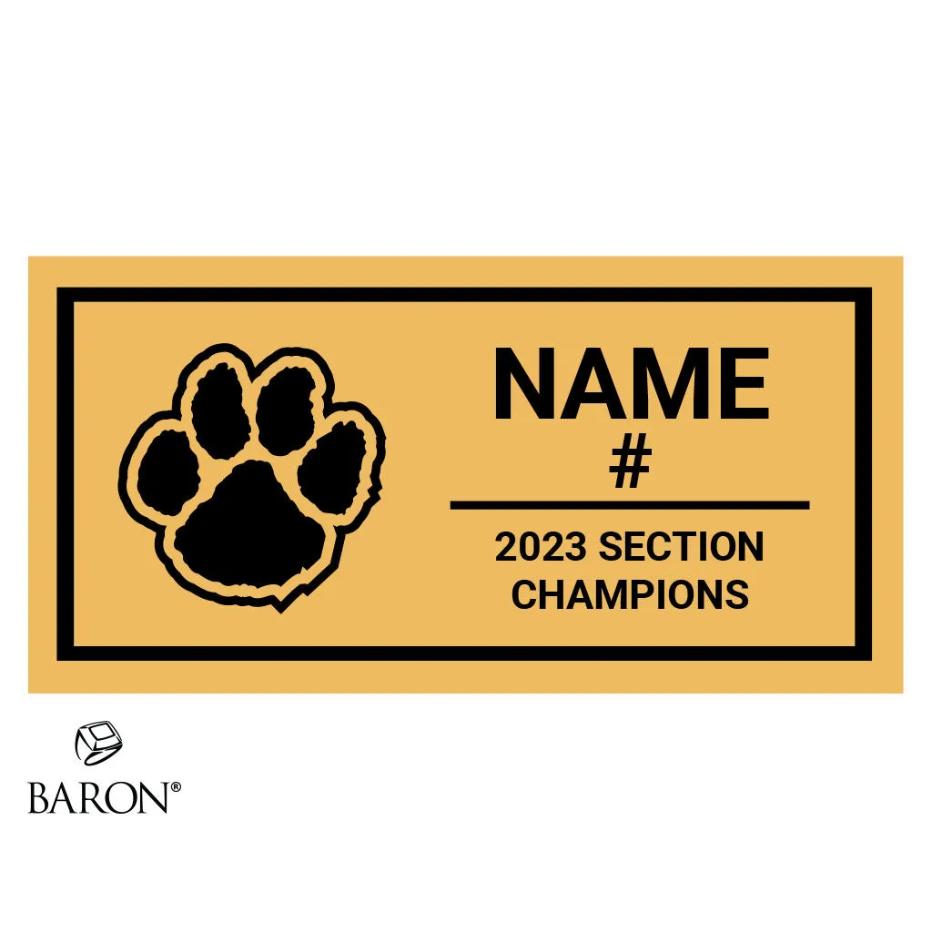 Hughson High School Football 2023 Championship Black Standard Window Ring Box