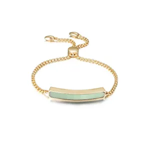 Hypoallergenic Gold Plated Chain Bracelet for Women - Adjustable Bar Design