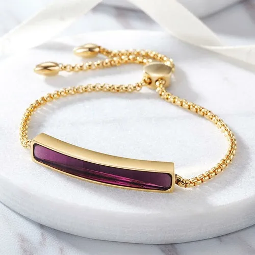 Hypoallergenic Gold Plated Chain Bracelet for Women - Adjustable Bar Design