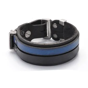 Italian Genuine Leather Cuff Double Wide Bracelet And Rope Bangles Brown For Men Fashion Man Bracelets Unisex Jewelry PG013