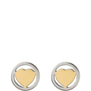 iXXXi Heart Small Stud Earrings - Two Tone