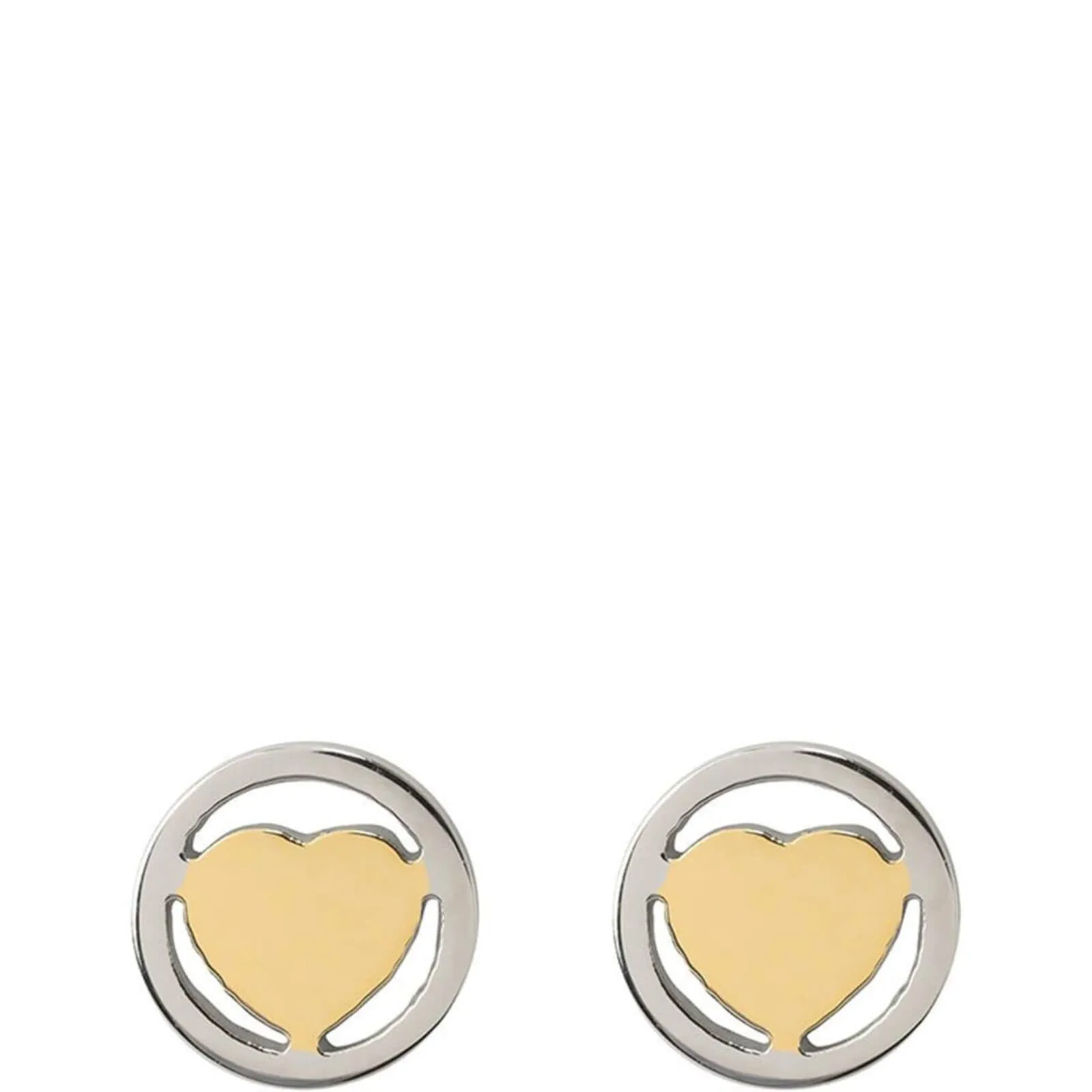 iXXXi Heart Small Stud Earrings - Two Tone