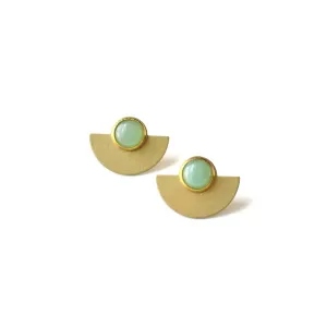 Joie Green Aventurine Earrings