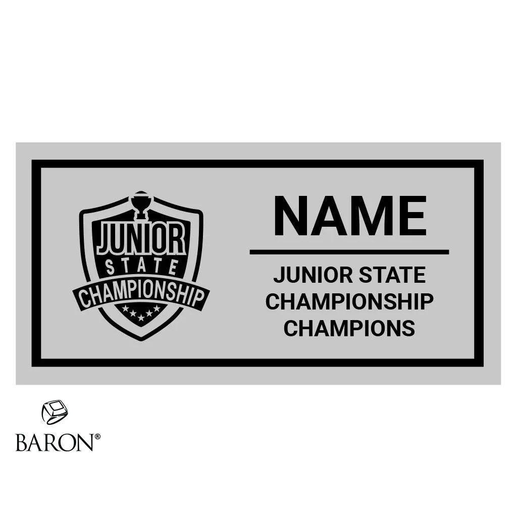 Junior State Championship Cheer 2023 Championship Black Standard Window Ring Box