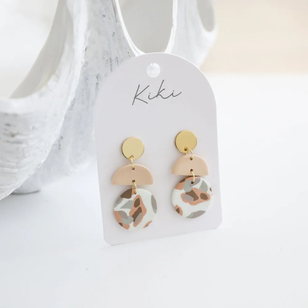 KiKi Beige Terrazzo Earrings