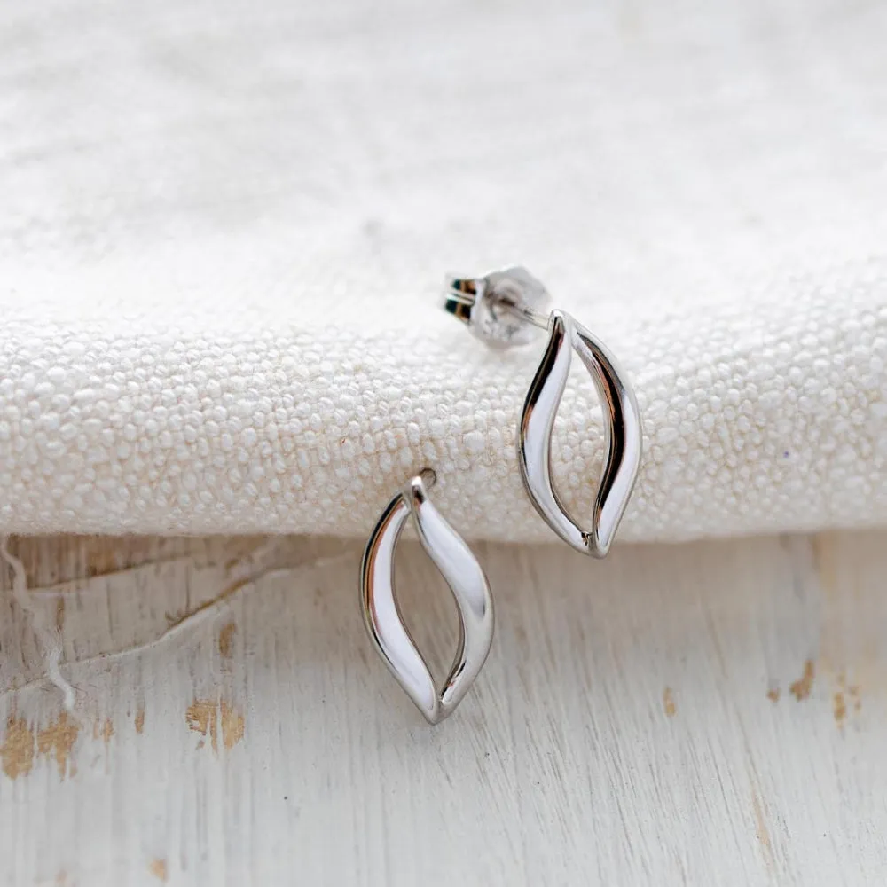 Kit Heath Sterling Silver Entwine Open Link Stud Earrings