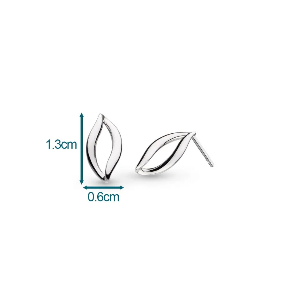 Kit Heath Sterling Silver Entwine Open Link Stud Earrings